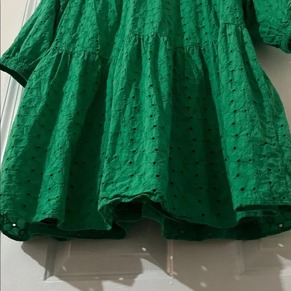 Crown & Ivy Emerald Eyelet Blouse - Picture 9 of 12